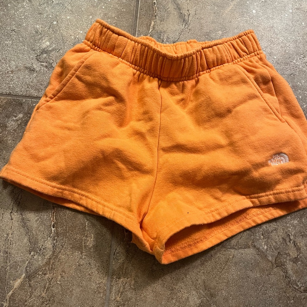 The North Face sweat shorts size XS orange